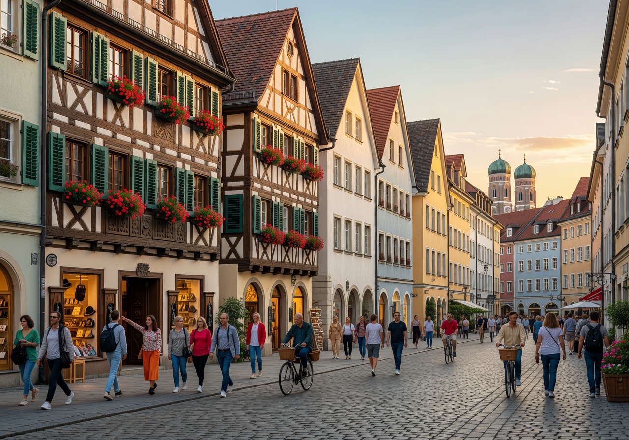 Munich's Kaufingerstraße with traditional Bavarian architecture